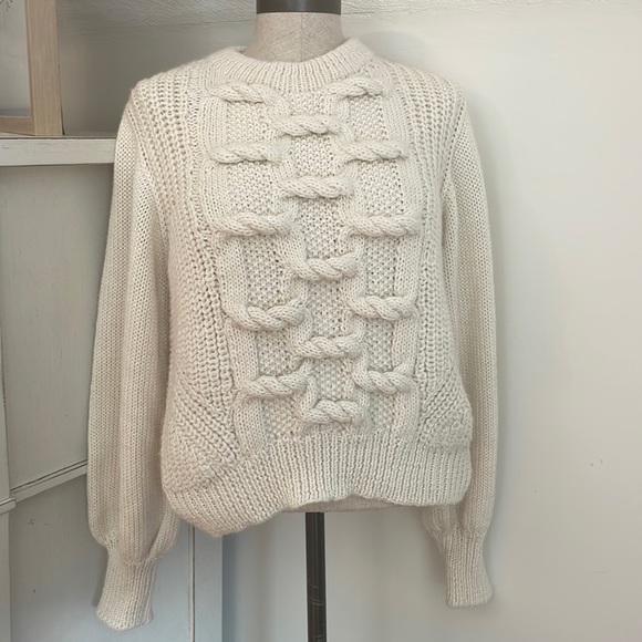 Eleven Six Marlowe Ivory Sweater Small - Picture 2 of 9